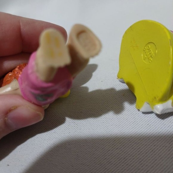VTG Cabbage Patch Kids pvc rubber plastic lot 2 bath time Beth & yellow baby - Picture 2 of 6
